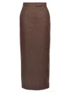 Max Mara Women's Pianosa - Denim-effect Cotton Skirt In Brown