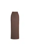 Max Mara Women's Pianosa - Denim-effect Cotton Skirt In Brown