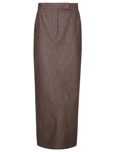 Max Mara Pianosa Skirt In Brown
