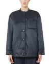 Max Mara Padded Shirt Jacket In Water-repellent Canvas In Blue
