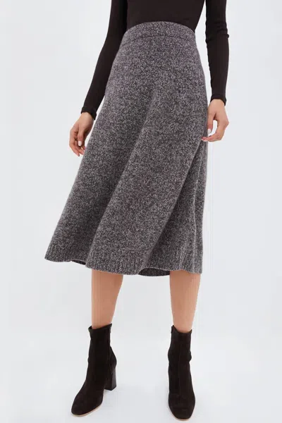 Max Mara Piega Skirt In Dark Brown