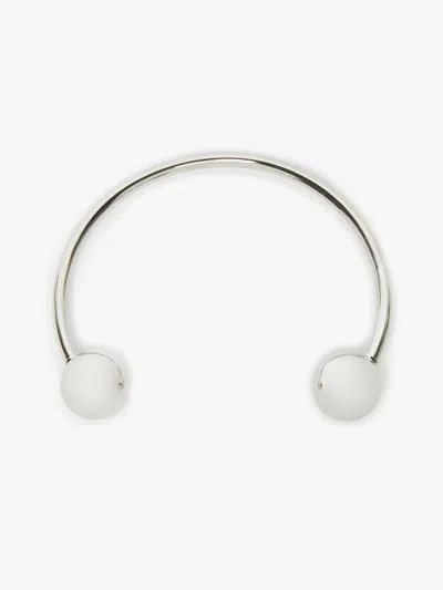 Max Mara Piercing Necklace In Palladium