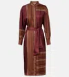 Max Mara Pietre Printed Silk Wrap Dress In Multi