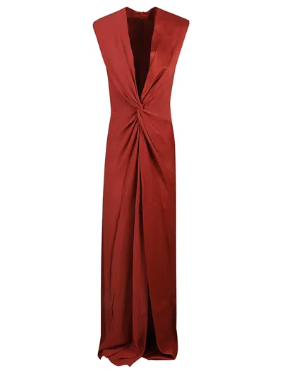 MAX MARA PILARD V-NECK SLEEVELESS DRESS