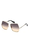 Max Mara Pilot Sunglasses, 58mm In Gold/gray Gradient