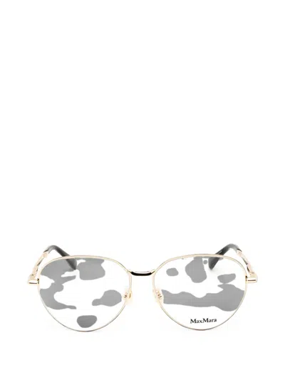 Max Mara Pilot-frame Glasses In Gold