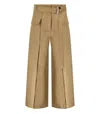 Max Mara Pinide Tie Waist Wide Leg Pants In Beige