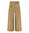 Max Mara Pinide Tie Waist Wide Leg Pants In Brown