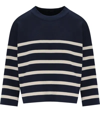 Max Mara Pinide Navy Blue Cropped Pullover