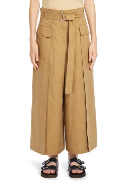 MAX MARA PINIDE TIE WAIST WIDE LEG PANTS