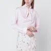 Max Mara Pink Blouse In Silk Charmeuse In Pink