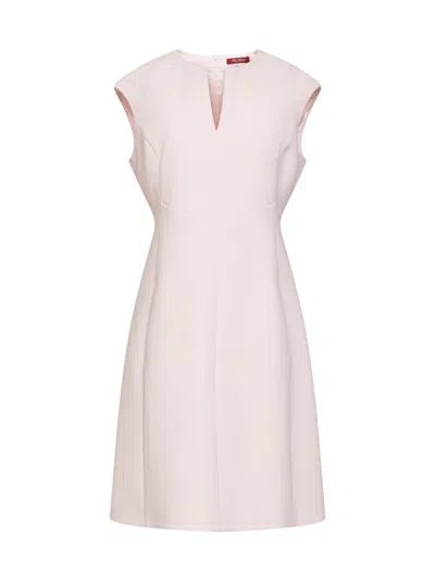 Max Mara Pink Cady Mstgiunto Short Princess-line Dress