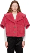 Max Mara Pink Cambusa Jacket In 011 Raspberry