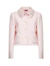 Max Mara Sequin-embellishment Blazer In Pink