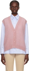 Max Mara Pink Fabiana Vest In 005 Pink