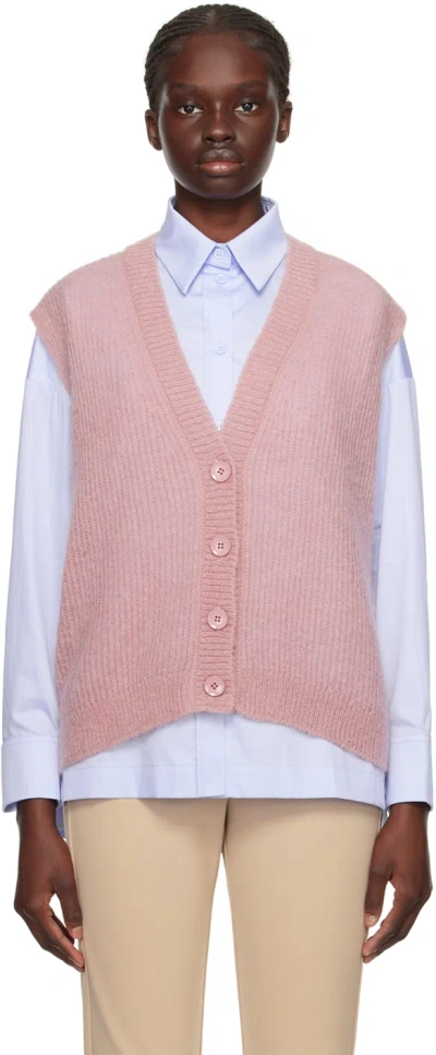 Max Mara Pink Fabiana Vest In 005 Pink