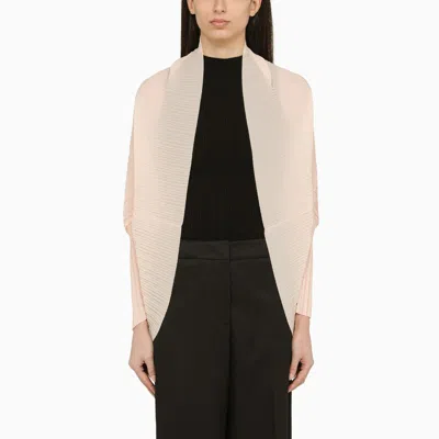 Max Mara | Pink Shawl In Pleated Fabric In Beige