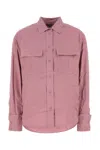 Max Mara Silk Shirt With Buttoned Cuffs In Pink