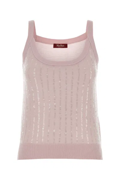 MAX MARA PINK SILK LEND COSETTA TANK TOP