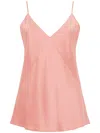 Max Mara Pink Silk Top With Thin Shoulder Straps In Pink