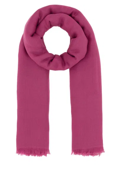 Max Mara Fuchsia Cotton Blend Aeremi Scarf In Pink