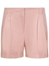 Max Mara Pink Stretch Cotton Bergen Shorts In Pink