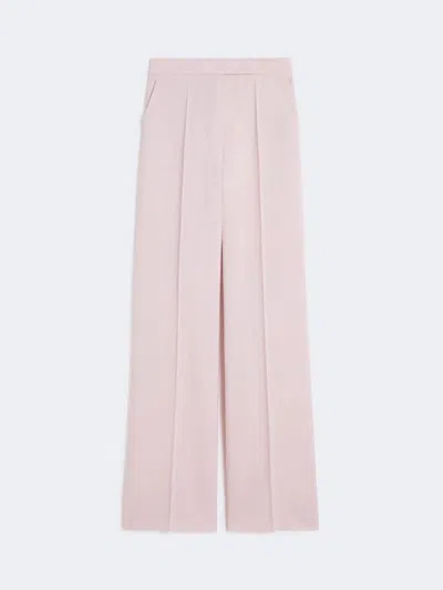 Max Mara Pink Wool Blend Girone Wide-leg Pant In Purple
