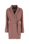 Max Mara Belted Jacket In Pink