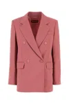 Max Mara Giacca Lamella In Lana Rosa  Donna In Pink