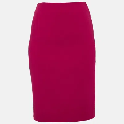Pre-owned Max Mara Pink Wool Pencil Skirt S