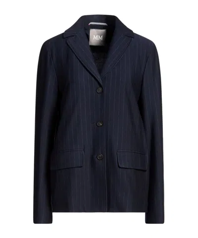 Max Mara Pinstripe Blazer In Black
