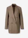 Max Mara Pinstripe Blazer In Brown