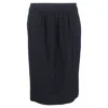 Max Mara Pinstripe Midi Pencil Skirt In Navy Blue Wool In Blue
