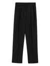 Max Mara Pinstripe Pleated Trousers In Black