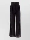 Max Mara Pinstripe Pleated Wide-leg Trousers