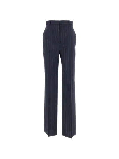 Max Mara Pinstripe Trousers In Black
