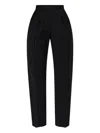 Max Mara Virgin Wool Pinstriped High-rise Pleated Straight-leg Trousers In Black