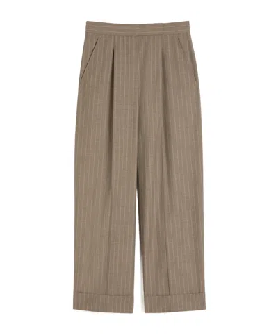 MAX MARA PINSTRIPE WOOL PANTS