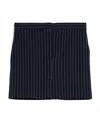 Max Mara Pinstriped Cashmere Skirt In Blue