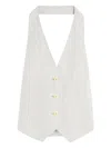 Max Mara Pinstriped Halterneck Waistcoat