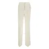 Max Mara Embroidered Linen Popoli Pant In White