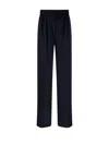Max Mara Matilde Stripe High Waist Wool Blend Trousers In Blue