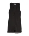 Max Mara Pinstriped Wool Jumpsuit In Black