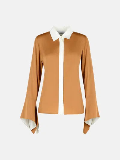 Max Mara 'pio' Beige Silk Shirt