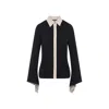 Max Mara Pio Bicolor Shirt Women In Black