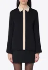 Max Mara Pio Silk Charmeuse Shirt In Black