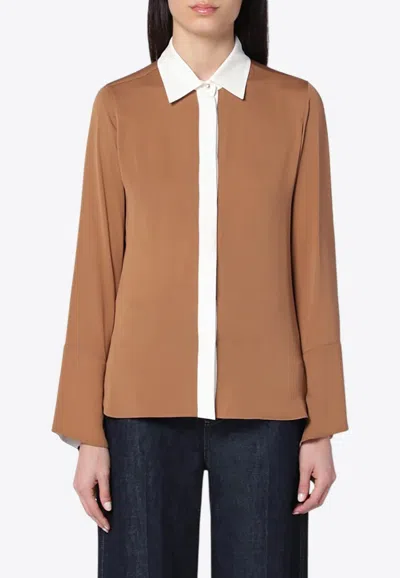MAX MARA PIO SILK BUTTONED SHIRT