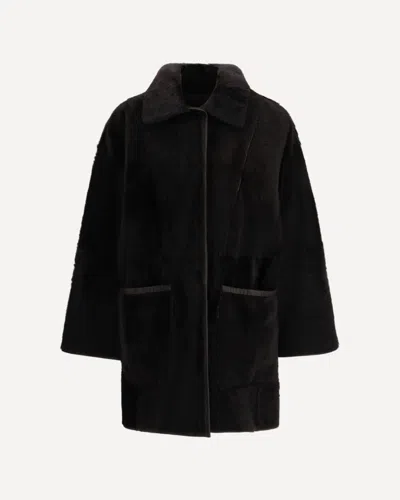Max Mara Pirenei Coat In Black