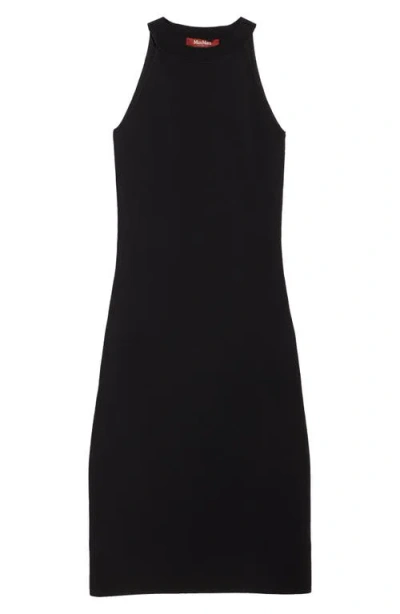 Max Mara Pirenei Racerback Dress In Black