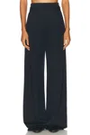 Max Mara Black Wide-leg Tailored Virgin Wool Trousers In Ultramarine
